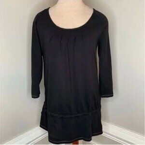 ALO Cool fit Women's Black Keyhole Open Back Top Drop Cinch Waist Size Small